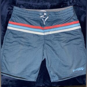 Size 32 waist blue swim shorts. Only used once